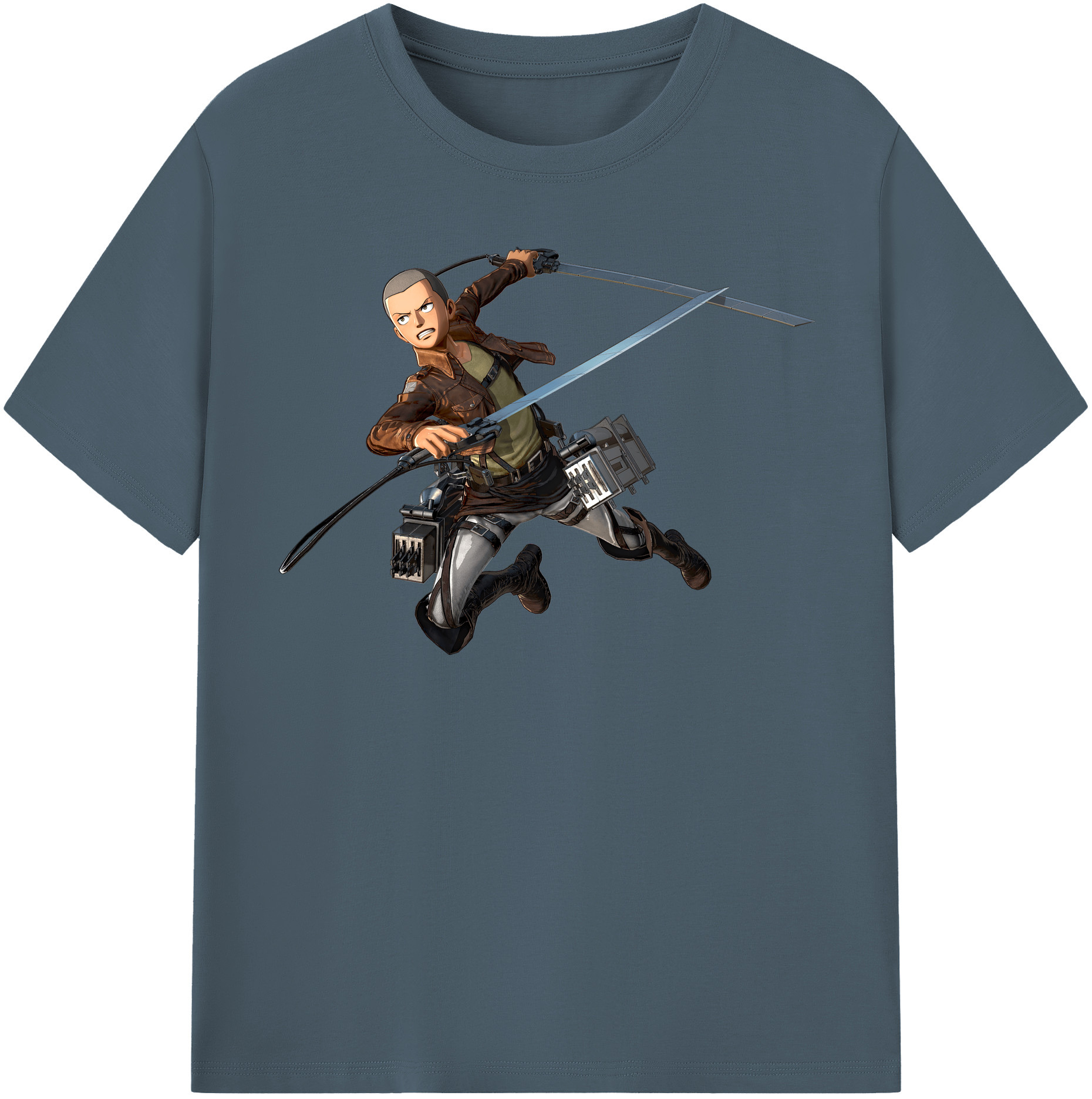 （画像用） 進撃の巨人 コニー·スプリンガー Attack on Titan Connie Springer 綿100％半袖Tシャツ（フロントプリント）